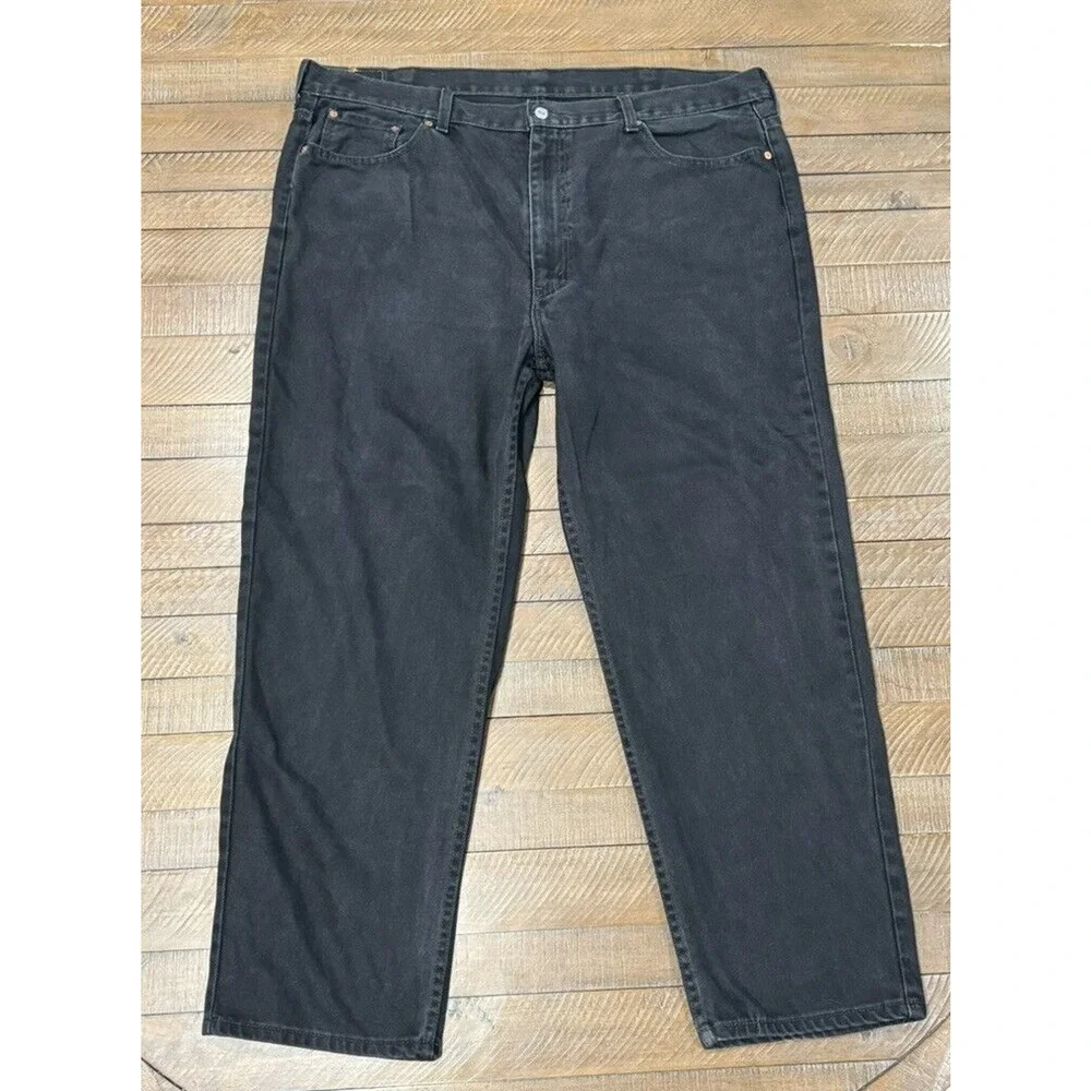 LEVI STRAUSS 550 Waterless Jeans Men 44x30 Straight Leg Black Denim